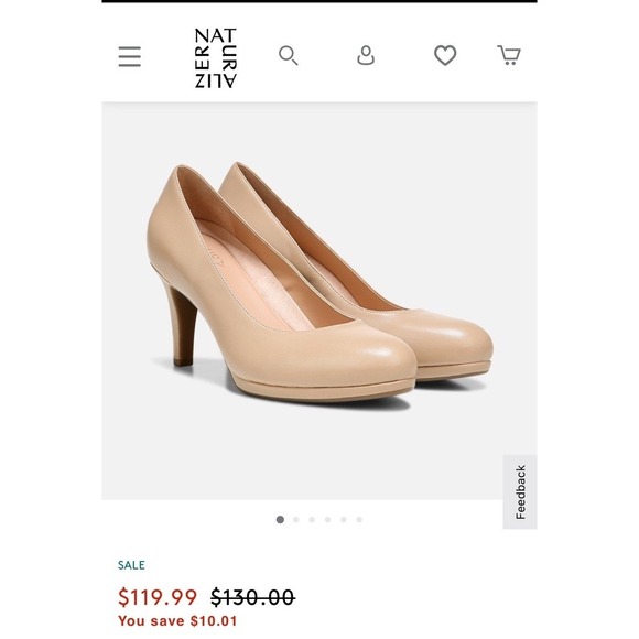 Naturalizer Womens Michelle Taupe Leather Pumps Shoes US Size 6.5 M, EU 36.5 - Picture 10 of 10